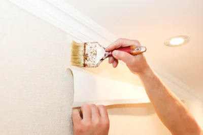 Pose de papier peint à Auzet — revêtements muraux et toiles de verre